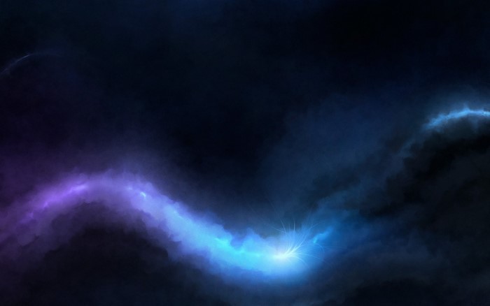 Abstract cosmic nebula with purple and blue light