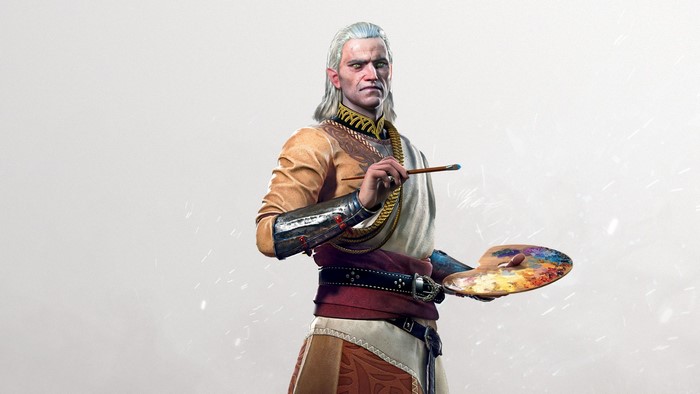 Geralt of Rivia as an artist from The Witcher 3