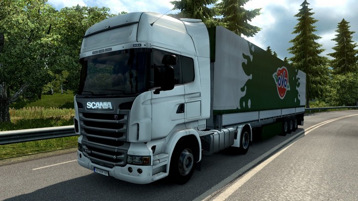 Scania R series truck with Ola trailer