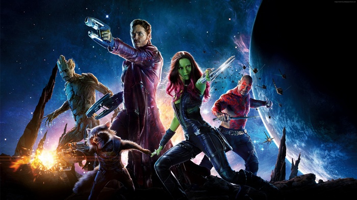 Guardians of the Galaxy characters in space
