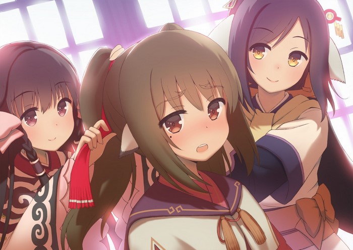Three anime girls from Utawarerumono