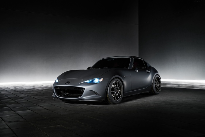 Matte Gray Mazda MX-5 Miata at SEMA 2016
