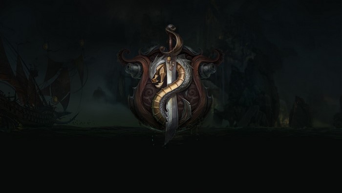 League of Legends emblem with sword and snake