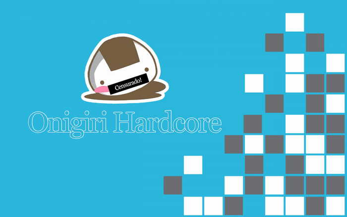 Onigiri Hardcore logo with censored text