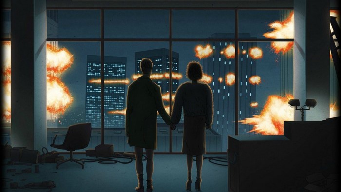 Explosion in office building, Fight Club