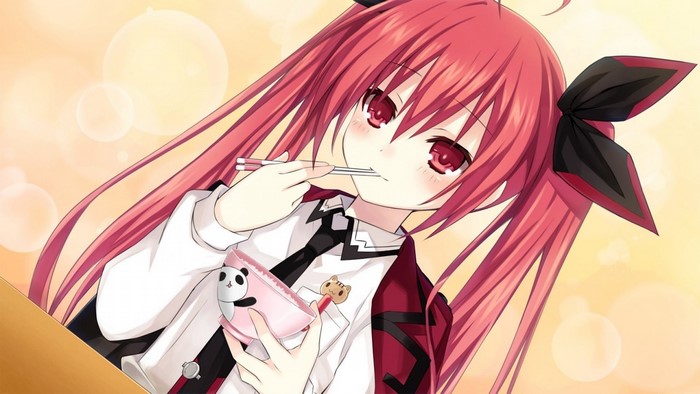 Itsuka Kotori from Date A Live eating