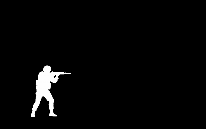 Silhouette of a soldier aiming a rifle