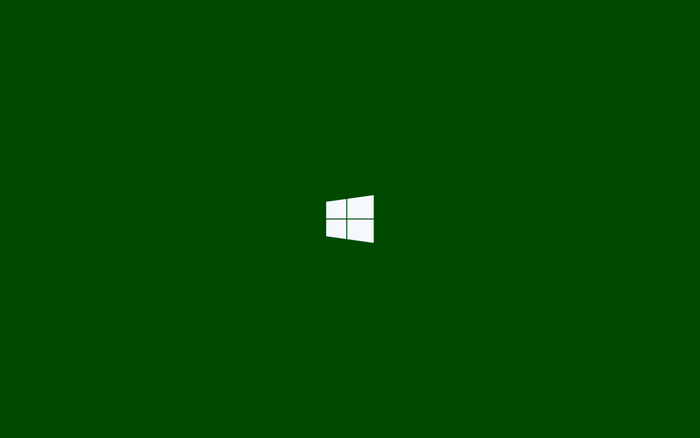 Microsoft Windows logo on a dark green background