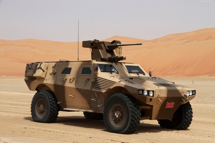 Panhard VBR-RX20 combat vehicle in desert