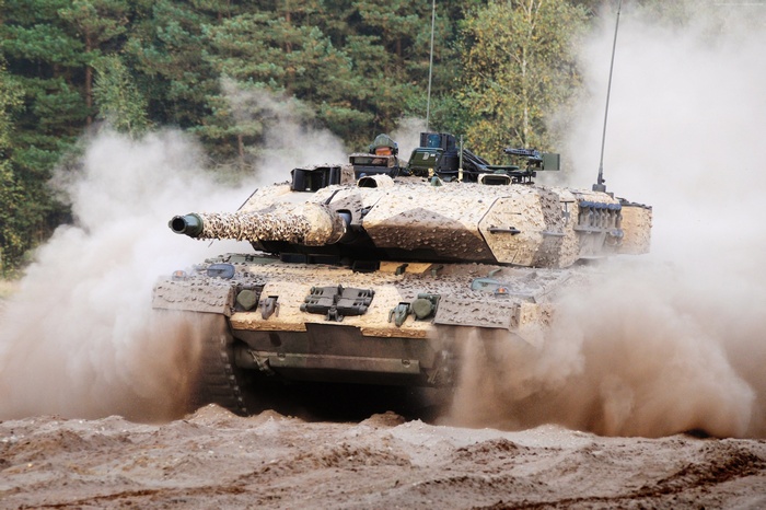 Leopard 2A7 tank in German Army camouflage