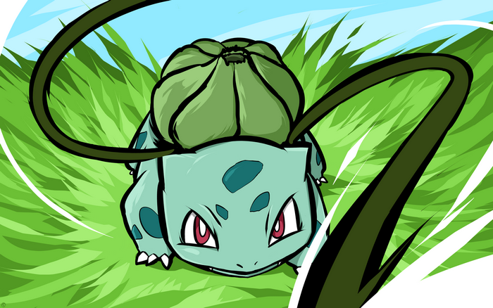 Bulbasaur from Pokemon in grass