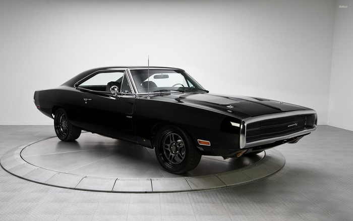 Black Dodge Charger R/T Muscle Car