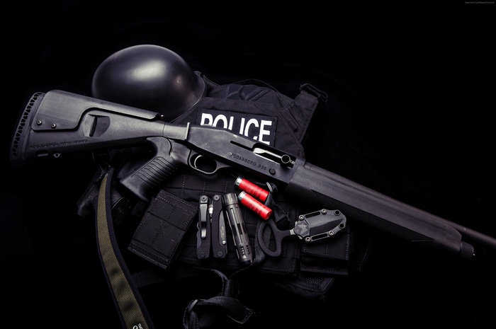 Mossberg 930 shotgun with police gear
