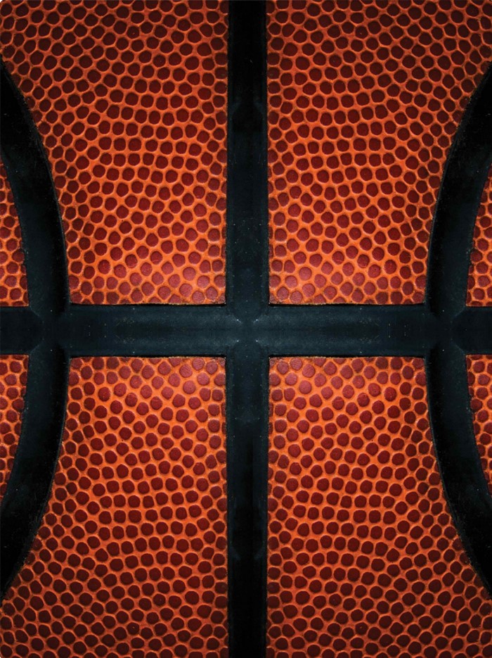 Close-up of a basketball texture