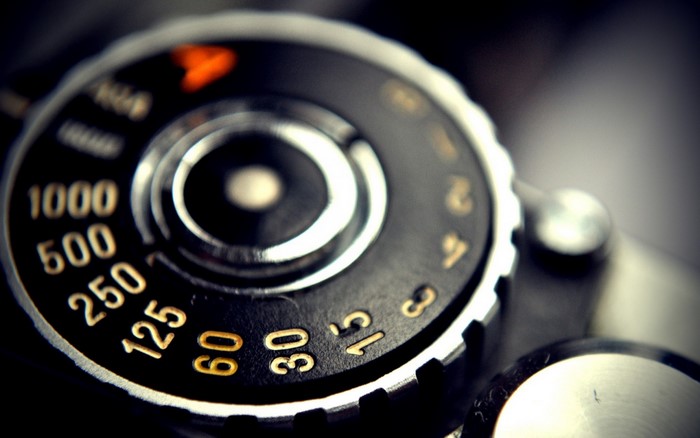Camera Shutter Speed Dial Close-up