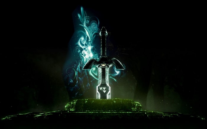 Master Sword from The Legend of Zelda with glowing energy