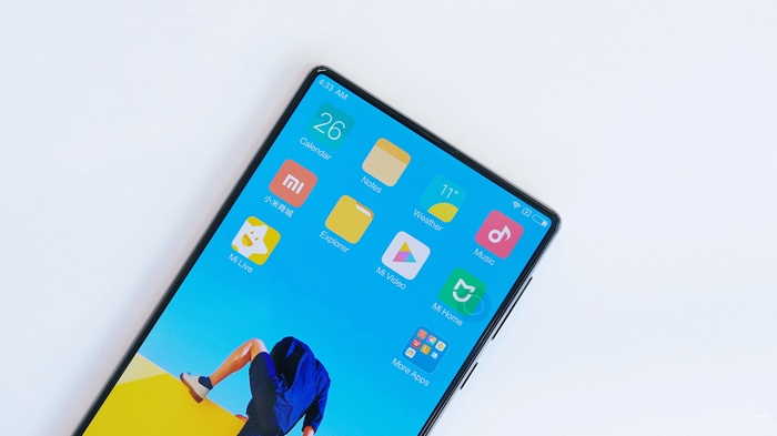 Xiaomi Mi MIX smartphone screen with apps