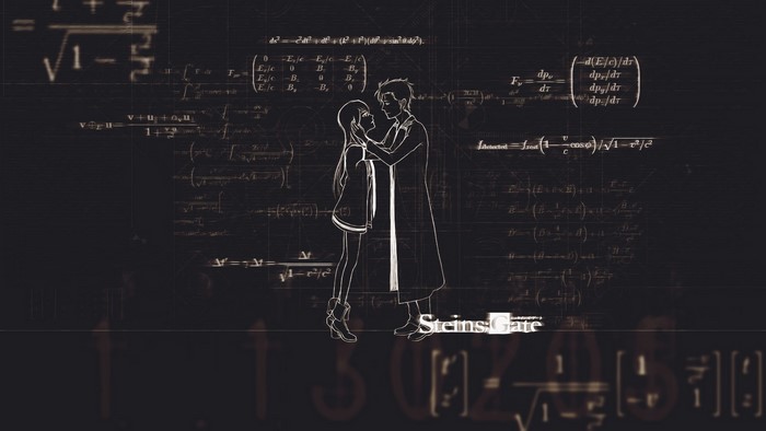 Okabe Rintarou and Makise Kurisu from Steins;Gate