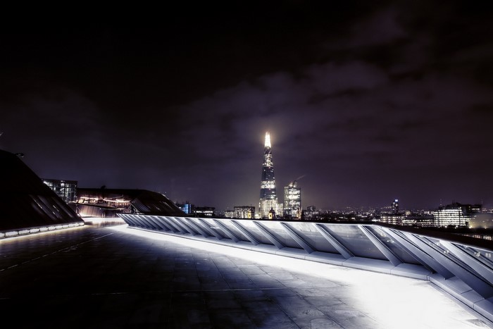 The Shard skyscraper in London at night