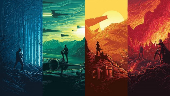 Star Wars: The Force Awakens collage illustration