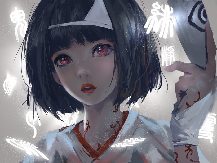 Nora Noragami Anime Girl with Red Eyes
