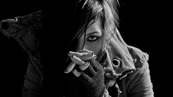 Skylar Grey in monochrome photography