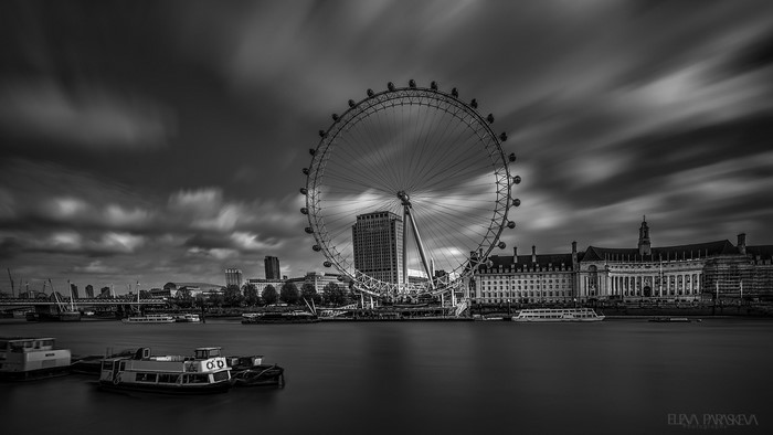 London Eye and River Thames at Dusk