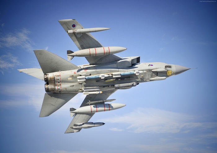 Panavia Tornado GR.4 fighter jet with missiles