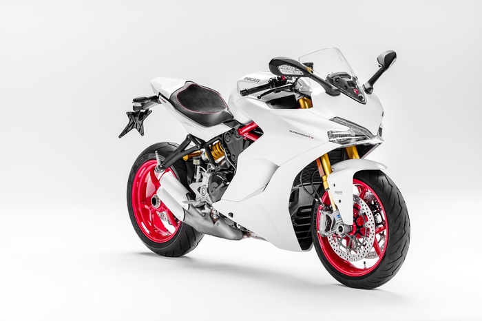 White Ducati SuperSport S Motorcycle