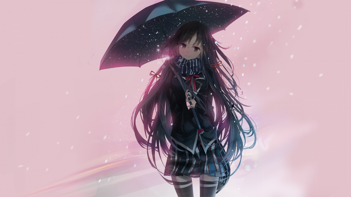 Yukinoshita Yukino from Yahari Ore no Seishun Love Comedy wa Machigatteiru holding an umbrella