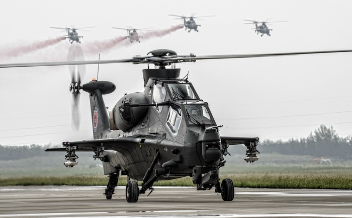 CAIC Z-10 attack helicopters in formation