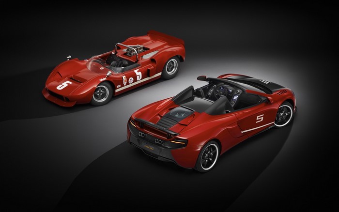 McLaren M1B and McLaren 650S sports cars
