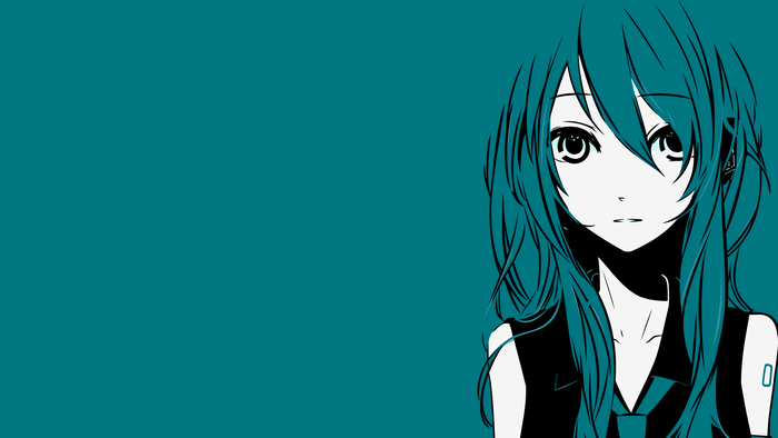 Hatsune Miku from Vocaloid illustration