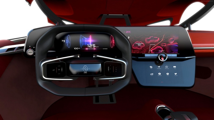 Renault Trezor interior dashboard and screens