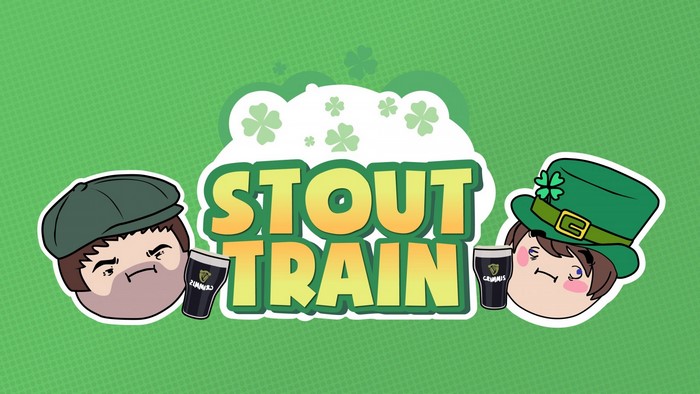 Stout Train illustration with Game Grumps characters