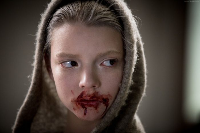 Anya Taylor-Joy with bloody lips