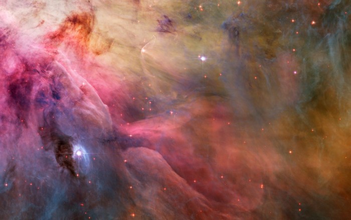 Colorful nebula with stars in outer space