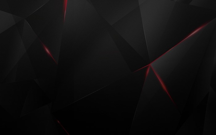 Abstract dark geometric shapes with red light accents