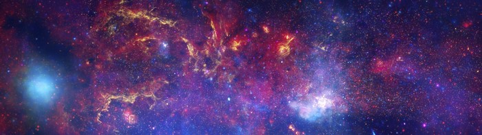Colorful galaxy with stars and nebulae