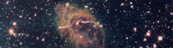 Colorful nebula and stars in outer space