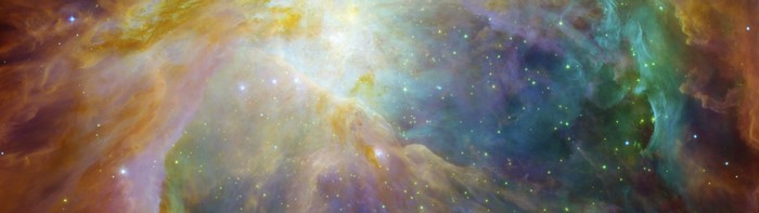 Colorful nebula with stars in outer space