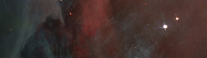 Colorful nebula with stars in space