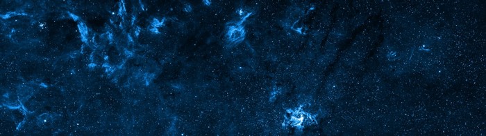 Blue nebula and stars in outer space