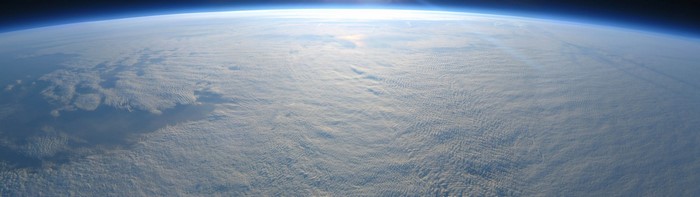 Earth's atmosphere and clouds from space