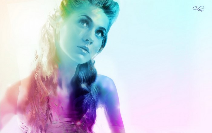 face drawing colorful women photography blue head color