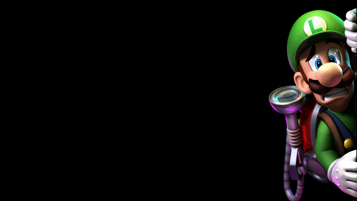 Luigi from Luigi's Mansion holding a flashlight