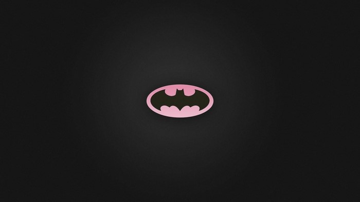 Batman logo on black background