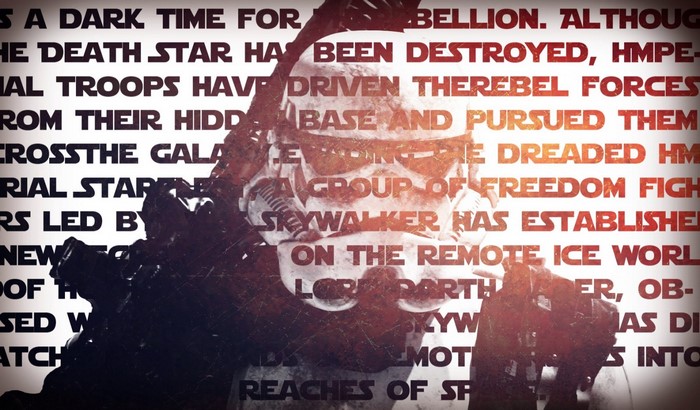 Star Wars Stormtrooper Double Exposure Typography Poster