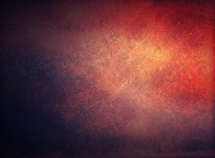 Red and orange textured nebula with scratches