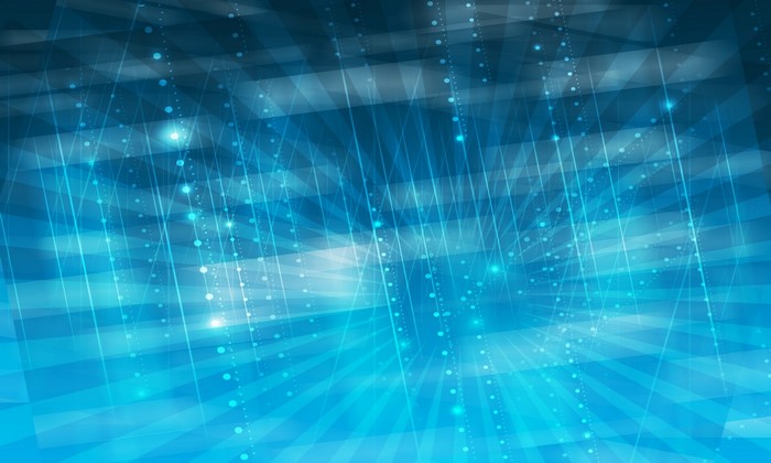 Abstract blue background with lines and circles